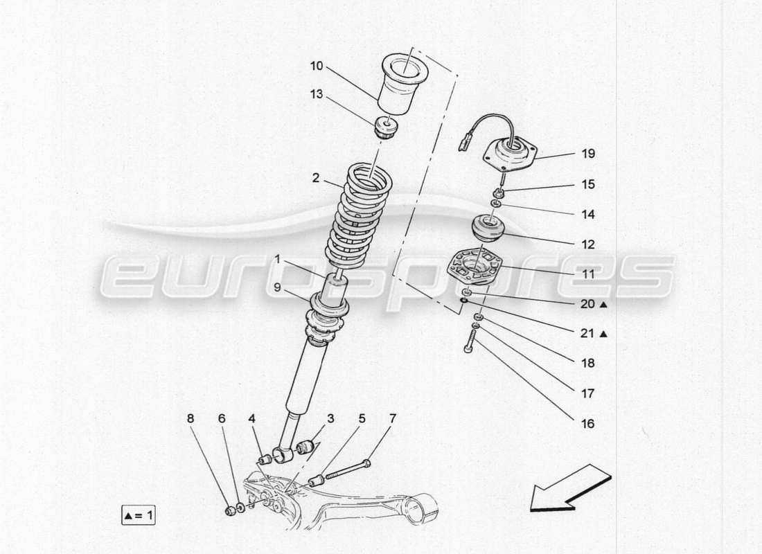 maserati granturismo special edition diagramma delle parti dei dispositivi dell'ammortizzatore anteriore