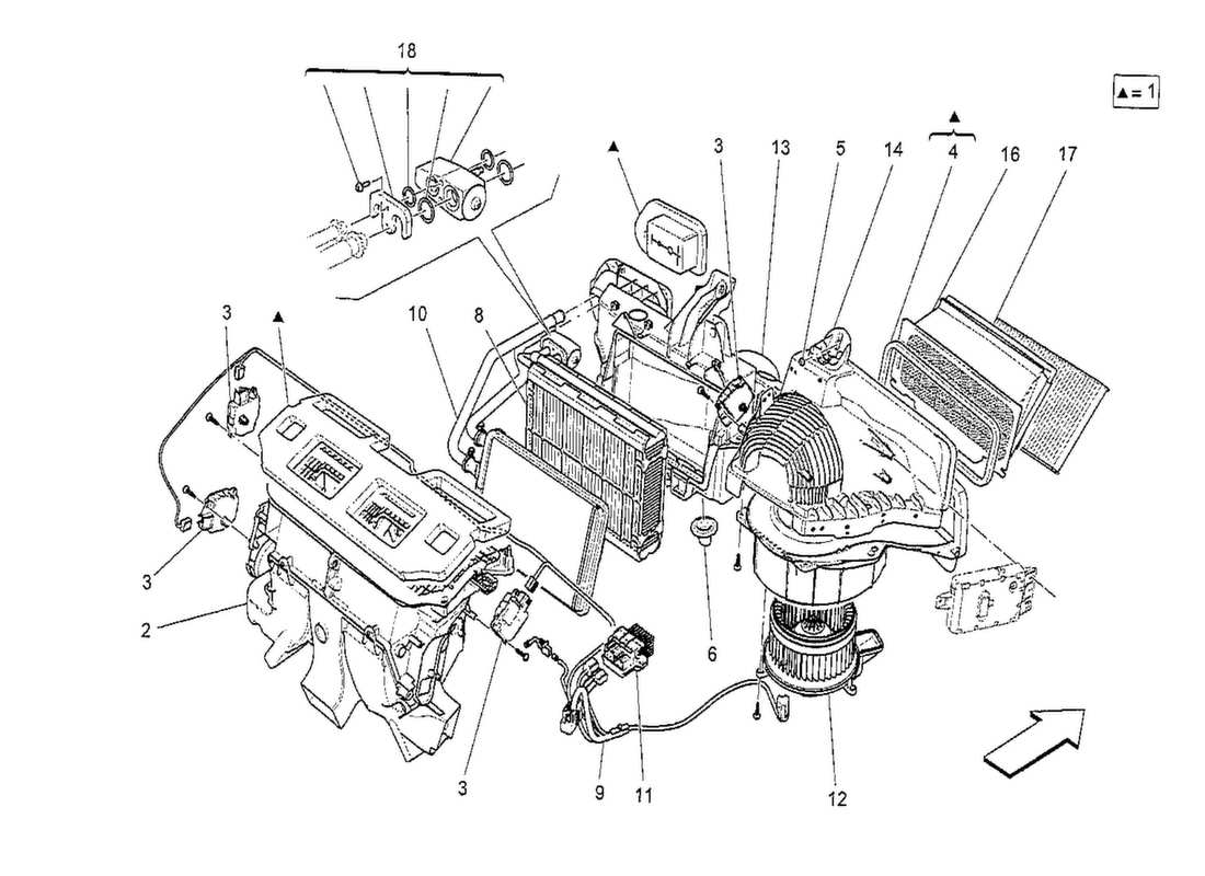 maserati qtp. v8 3.8 530bhp 2014 unità a c: diagramma delle parti dei dispositivi del dashboard