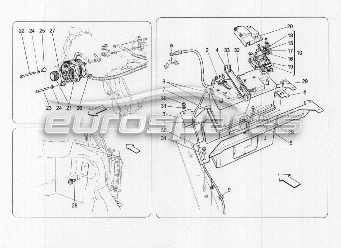 maserati grancabrio mc centenario diagramma delle parti di generazione e accumulo di energia
