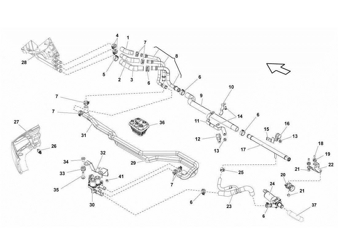 lamborghini gallardo lp560-4s update diagramma delle parti del sistema di climatizzazione