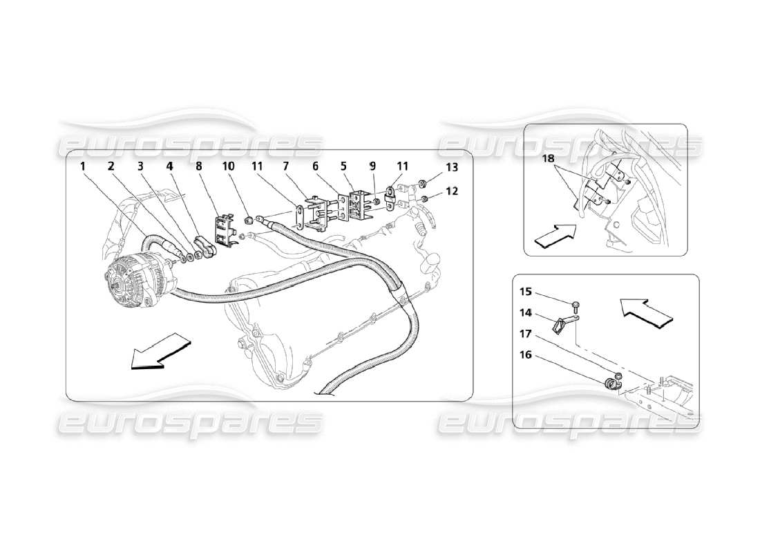 maserati qtp. (2006) 4.2 cavi principali (pagina 2-2) diagramma delle parti