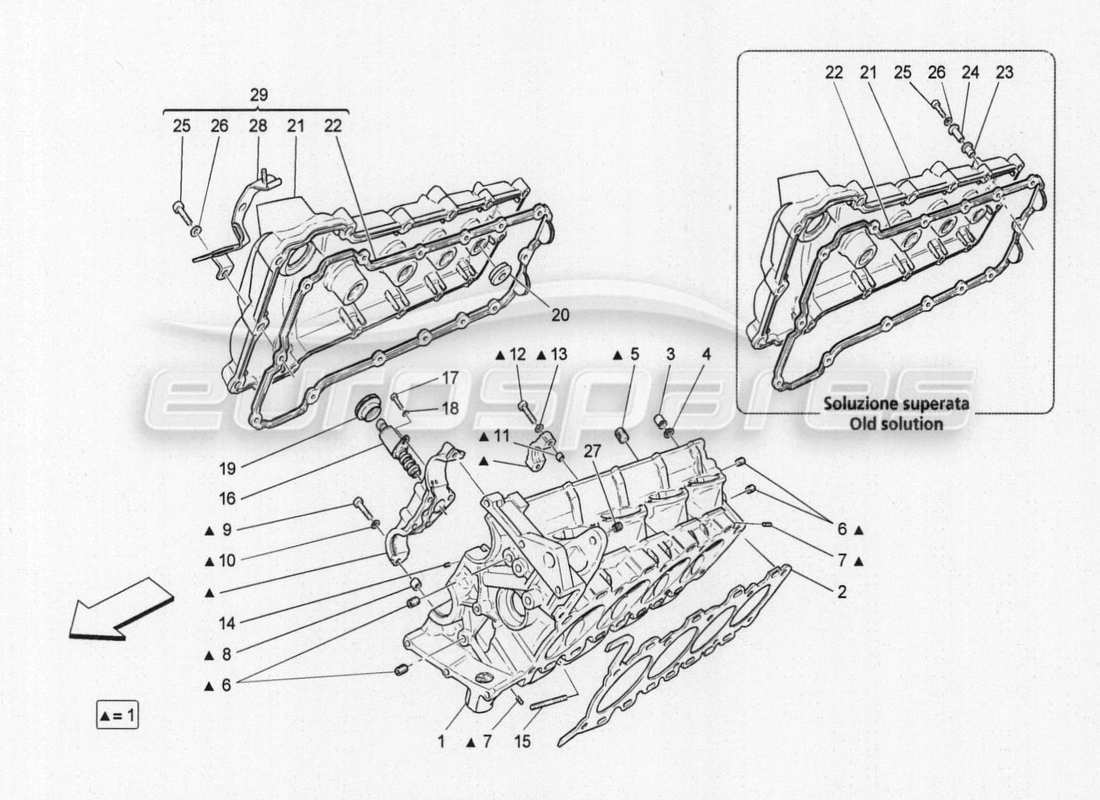 maserati granturismo special edition testata destra diagramma delle parti