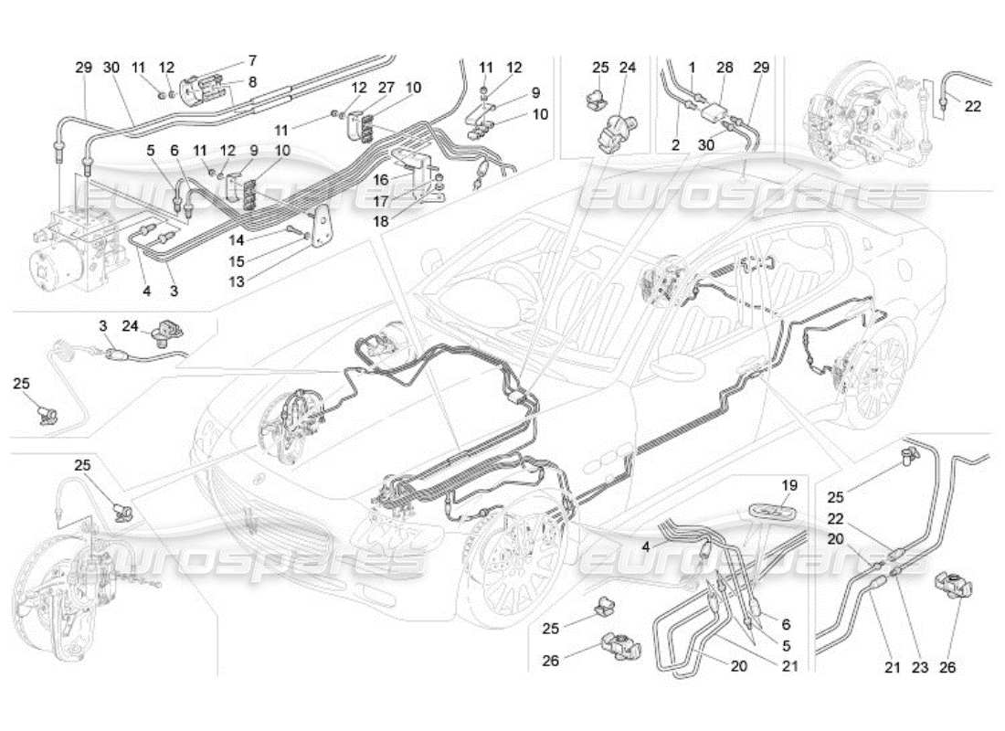 maserati qtp. (2005) 4.2 diagramma delle parti di linee