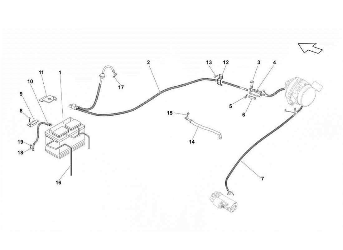 lamborghini gallardo lp570-4s perform sistema elettrico diagramma delle parti