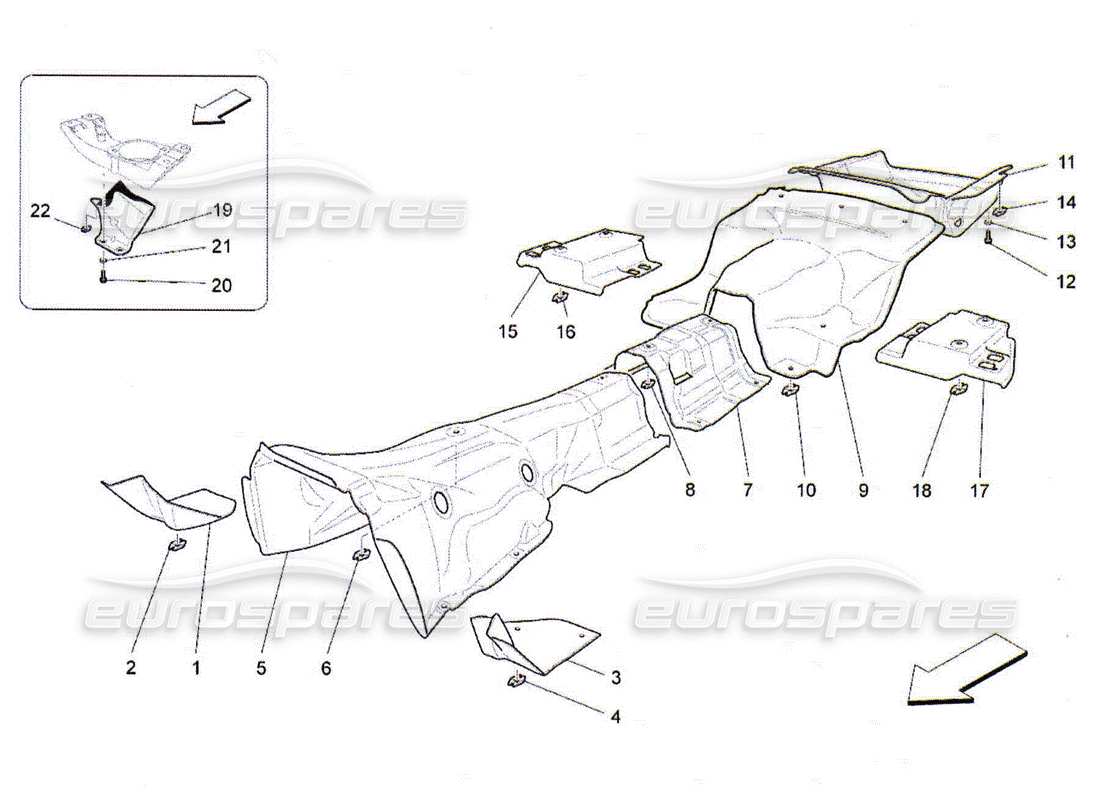maserati qtp. (2010) 4.2 pannelli isolanti termici all'interno del diagramma delle parti del veicolo