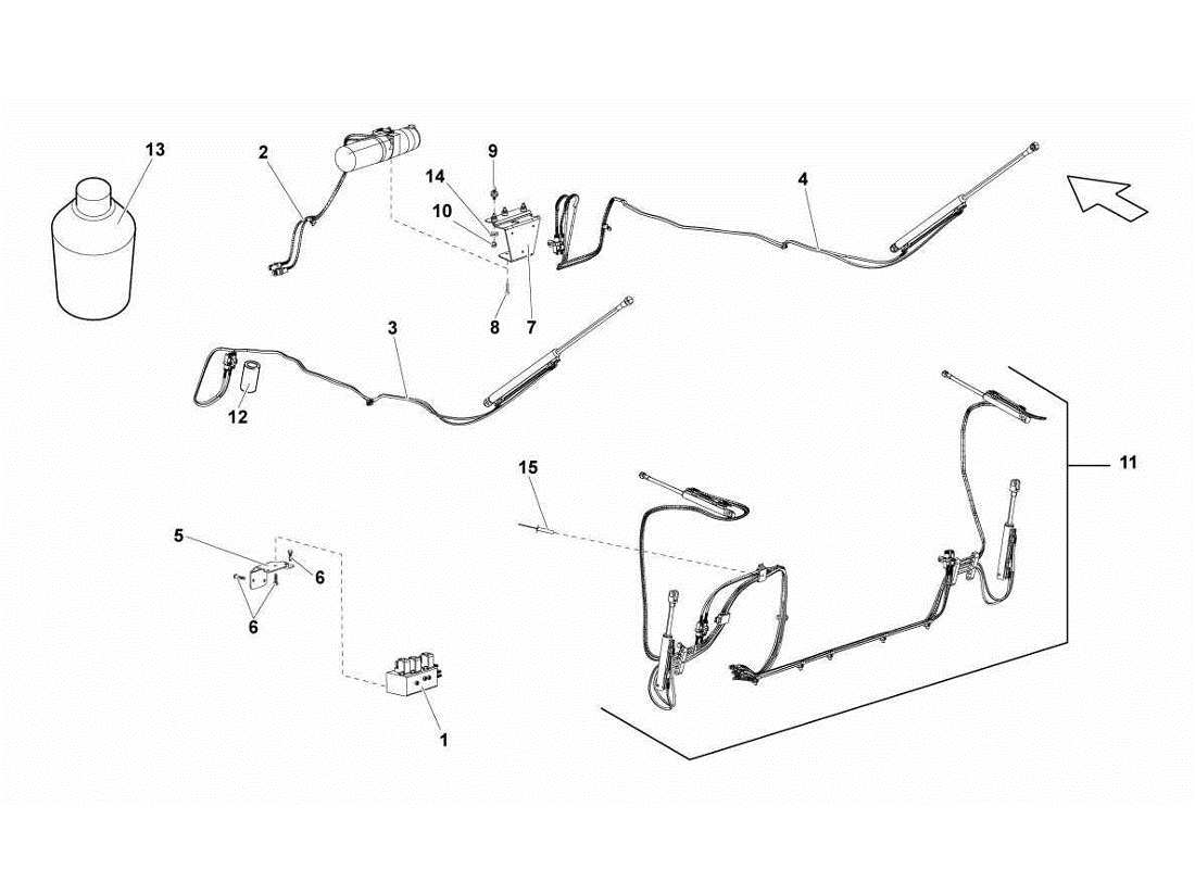 lamborghini gallardo lp560-4s update schema delle parti dell'unità idraulica