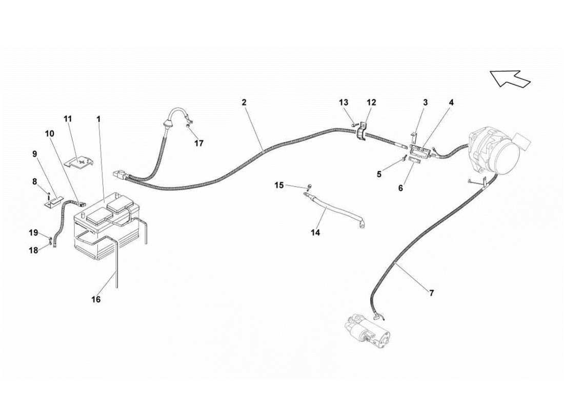 lamborghini gallardo lp560-4s update sistema elettrico diagramma delle parti