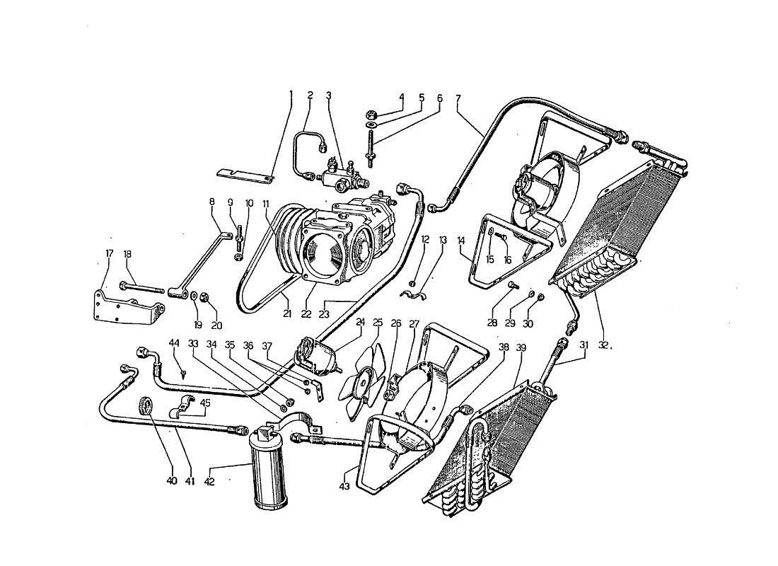 lamborghini jarama condizionatore (opzionale) diagramma delle parti