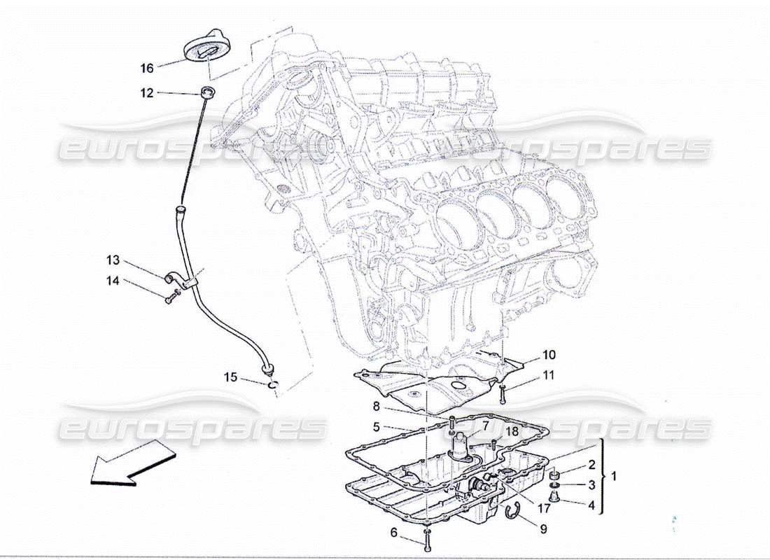 maserati qtp. (2010) 4.2 sistema di lubrificazione: diagramma delle parti del circuito e della raccolta
