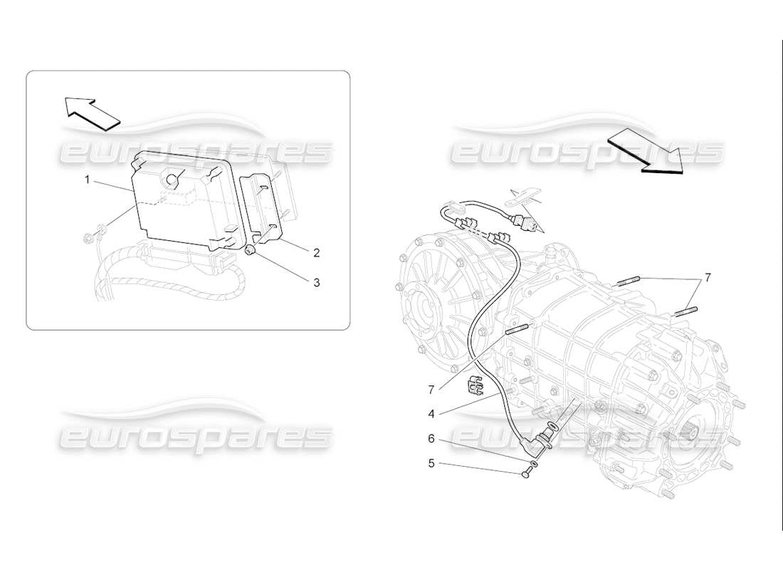 maserati qtp. (2006) 4.2 f1 controllo elettronico (cambio) diagramma delle parti