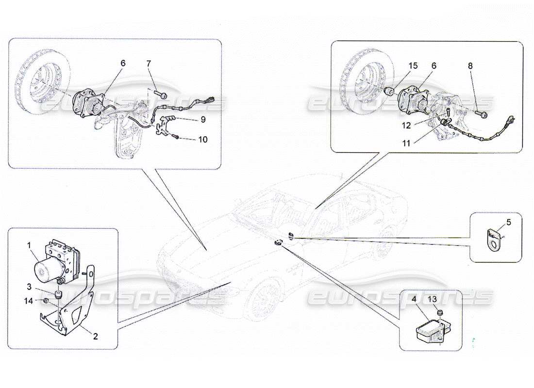 maserati qtp. (2010) 4.2 sistemi di controllo della frenata diagramma delle parti