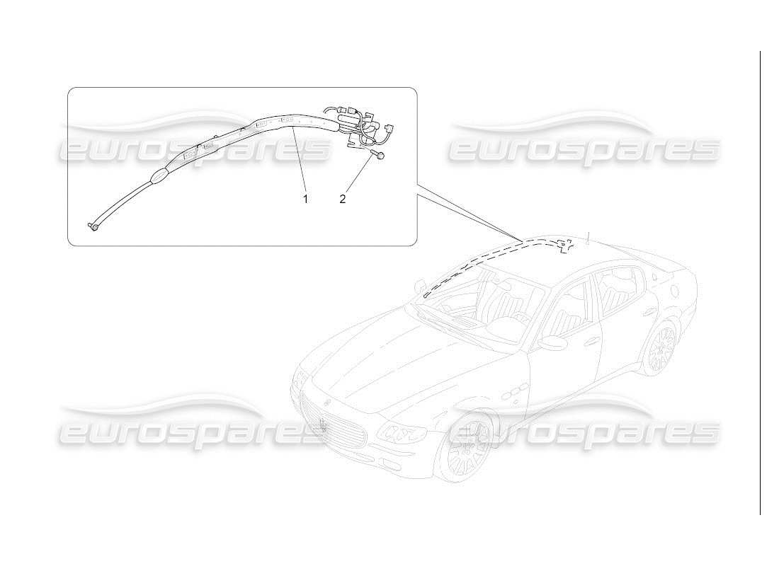 maserati qtp. (2007) 4.2 auto sistema sacchetto per finestra schema delle parti
