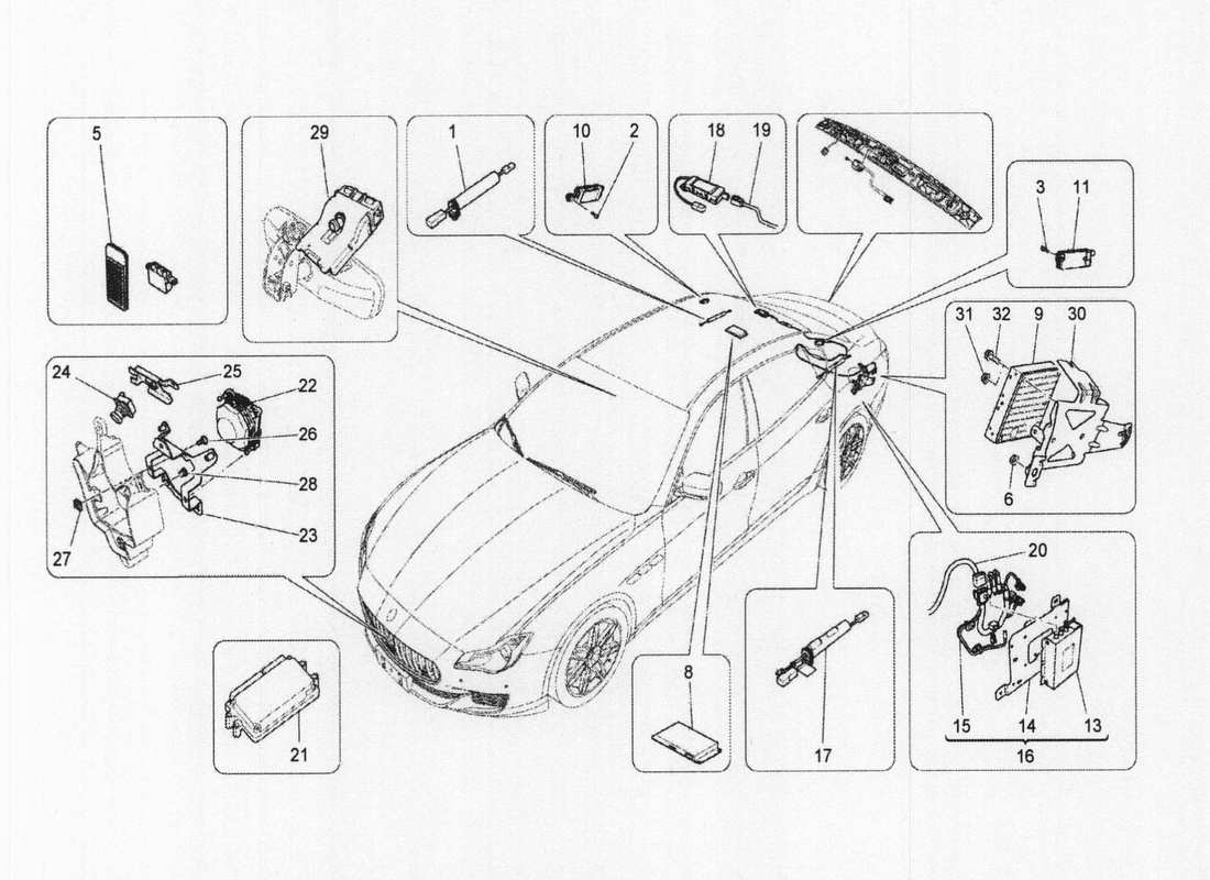 maserati qtp. v6 3.0 bt 410bhp 2wd 2017 diagramma delle parti del sistema it