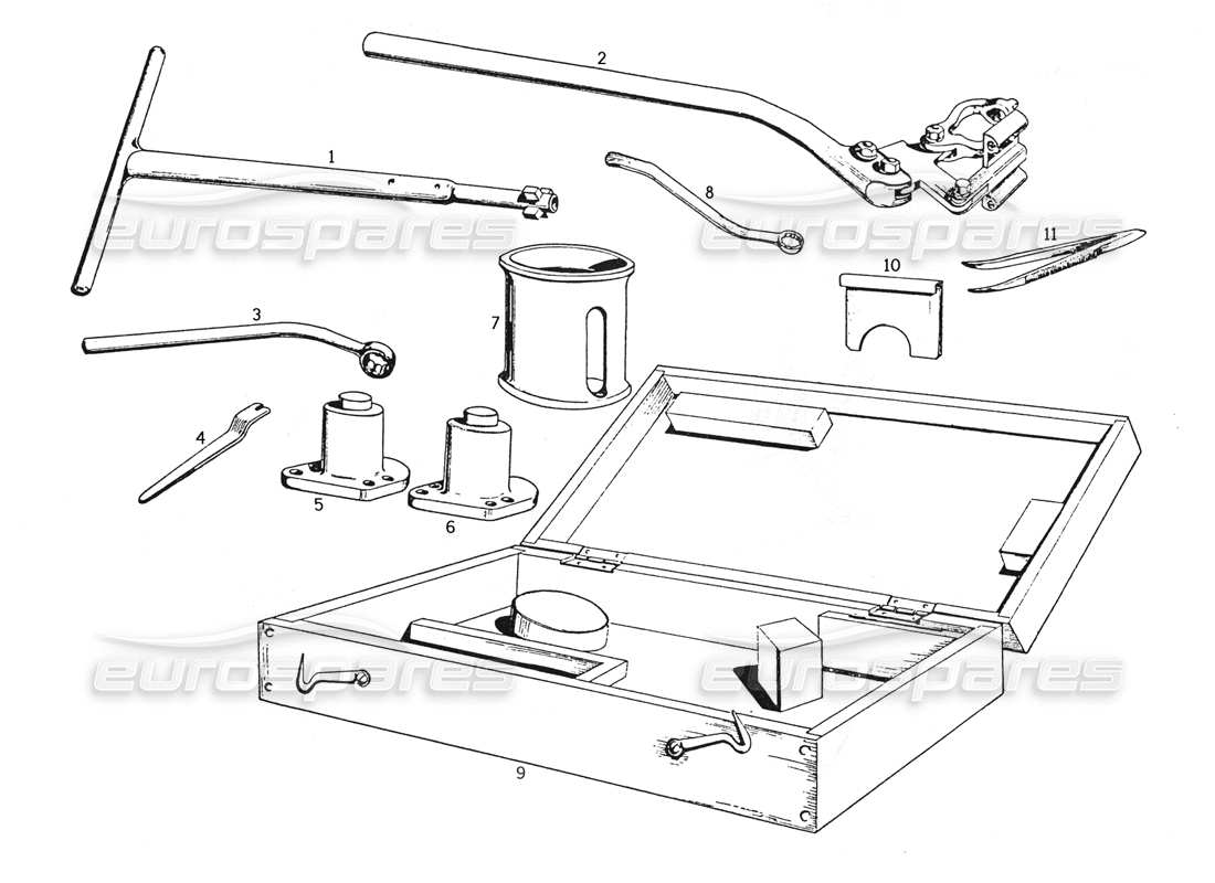 ferrari 250 gte (1957) strumenti del motore diagramma delle parti