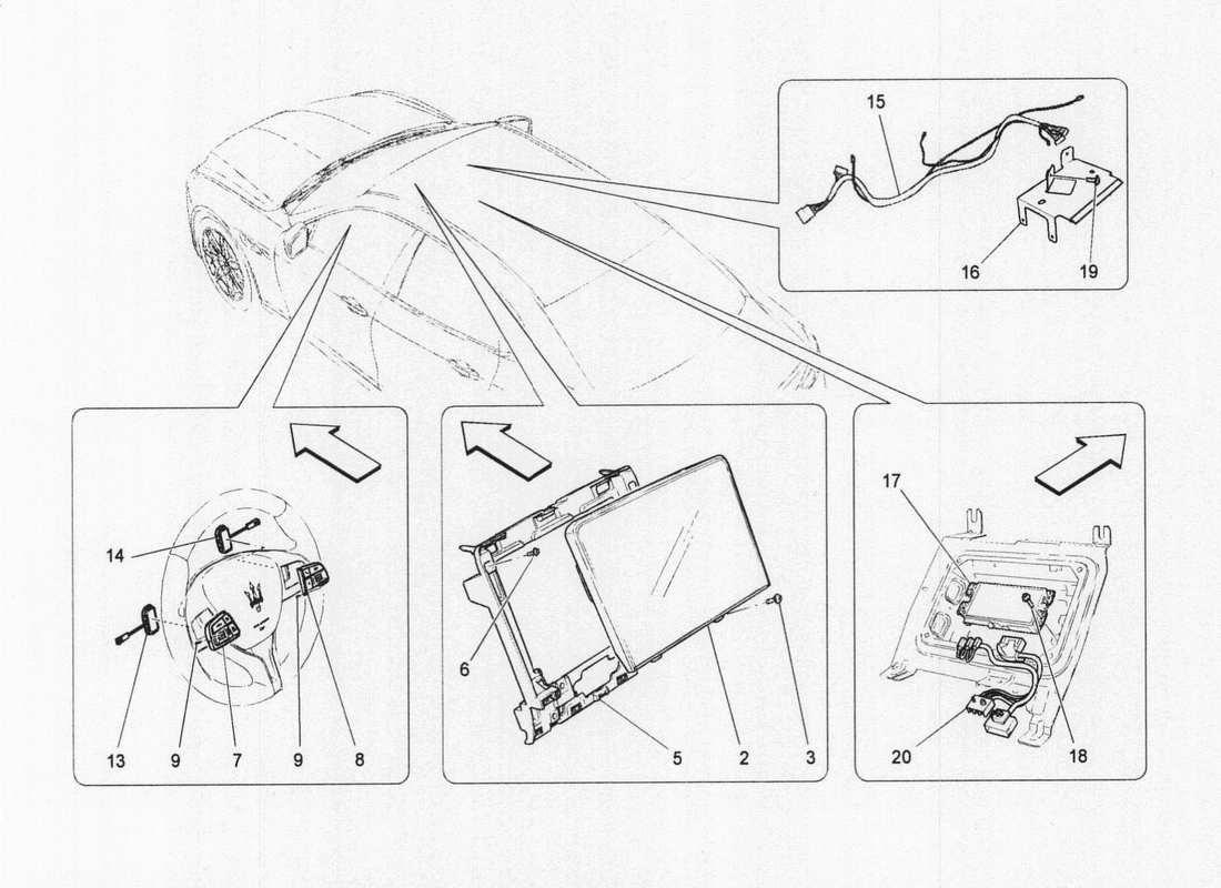 maserati qtp. v6 3.0 bt 410bhp 2wd 2017 diagramma delle parti del sistema it