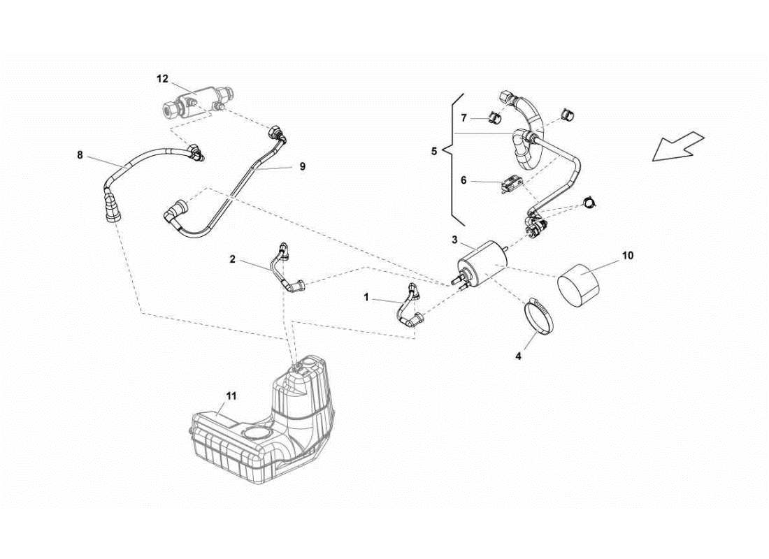 lamborghini gallardo sts ii sc diagramma delle parti del filtro del carburante