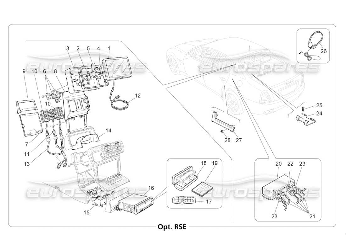 maserati qtp. (2010) 4.7 auto diagramma delle parti del sistema it