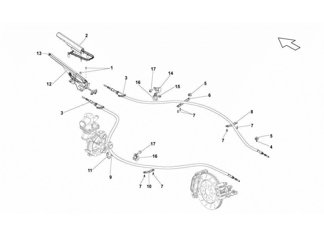lamborghini gallardo sts ii sc freno a mano diagramma delle parti
