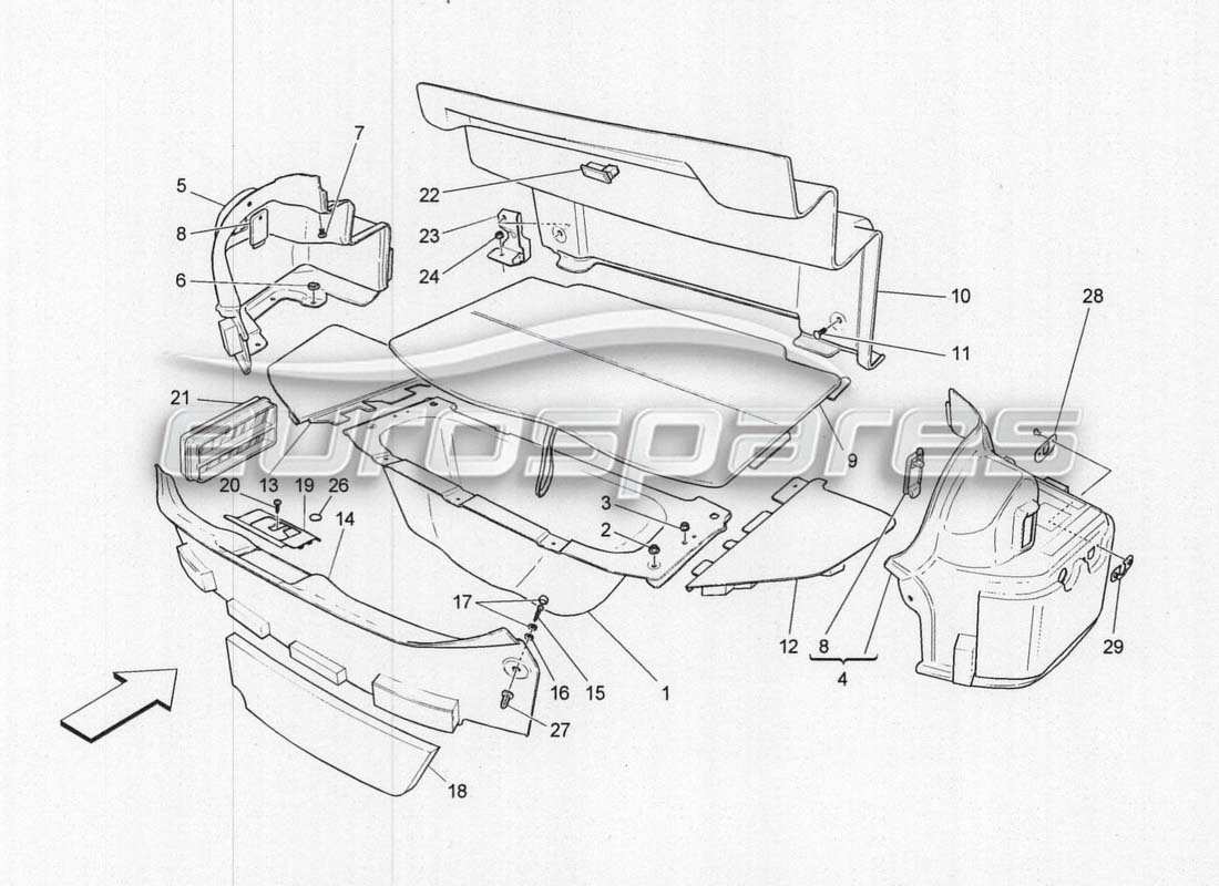 maserati grancabrio mc centenario tappeti per bagagliaio diagramma delle parti