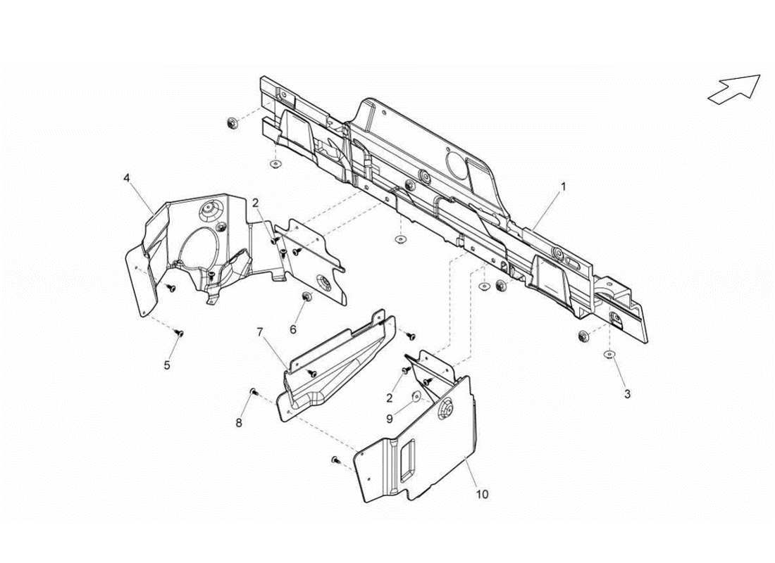 lamborghini gallardo lp560-4s update schema delle parti dello scudo calore