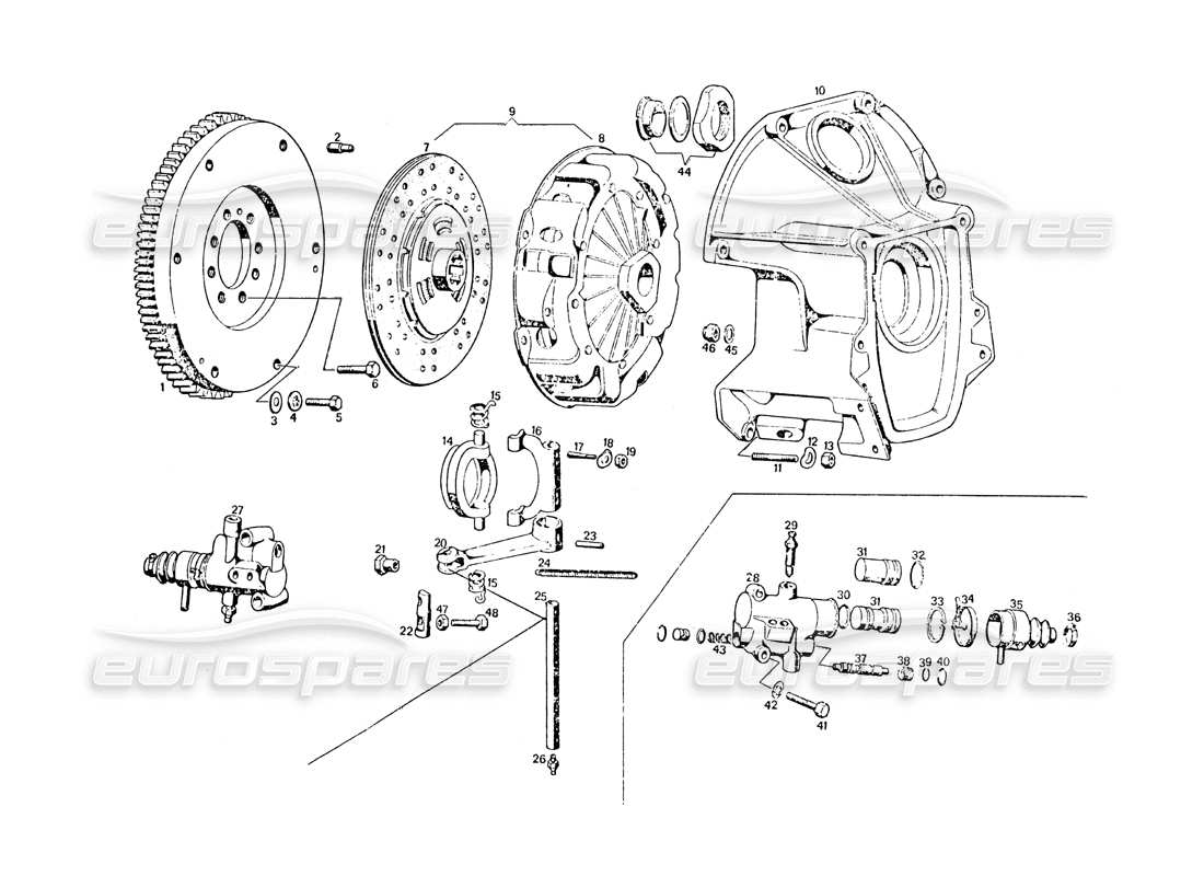 maserati khamsin frizione diagramma delle parti