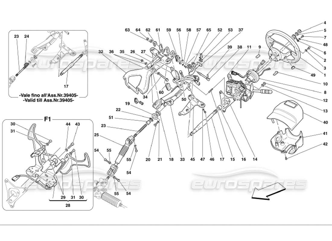 ferrari 360 modena piantone dello sterzo diagramma delle parti
