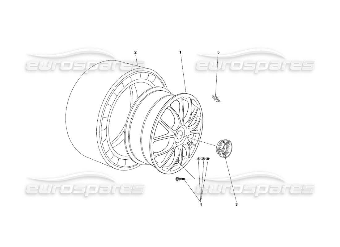 ferrari 430 challenge (2006) ruote diagramma delle parti
