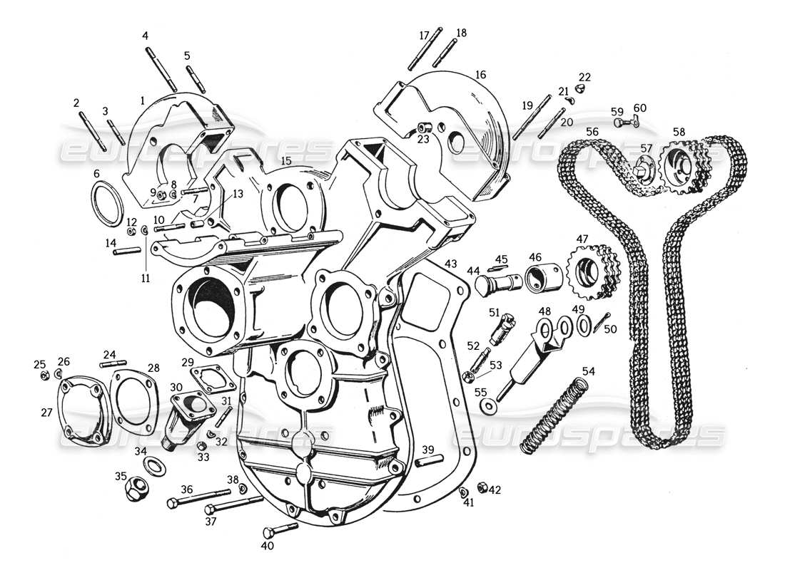 ferrari 250 gte (1957) tempistica diagramma delle parti