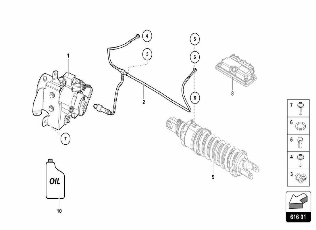 lamborghini centenario spider dispositivo di sollevamento diagramma delle parti