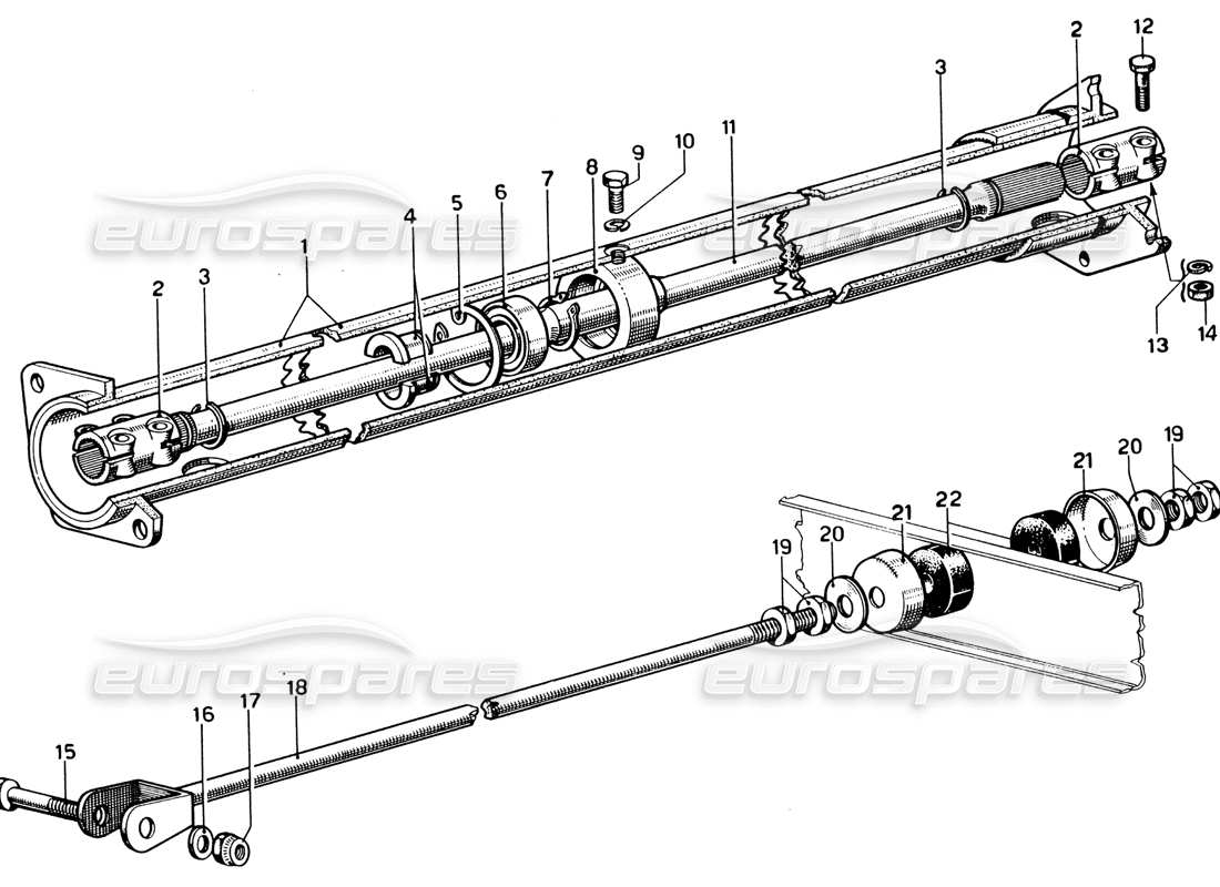 ferrari 330 gtc coupe albero di trasmissione diagramma delle parti