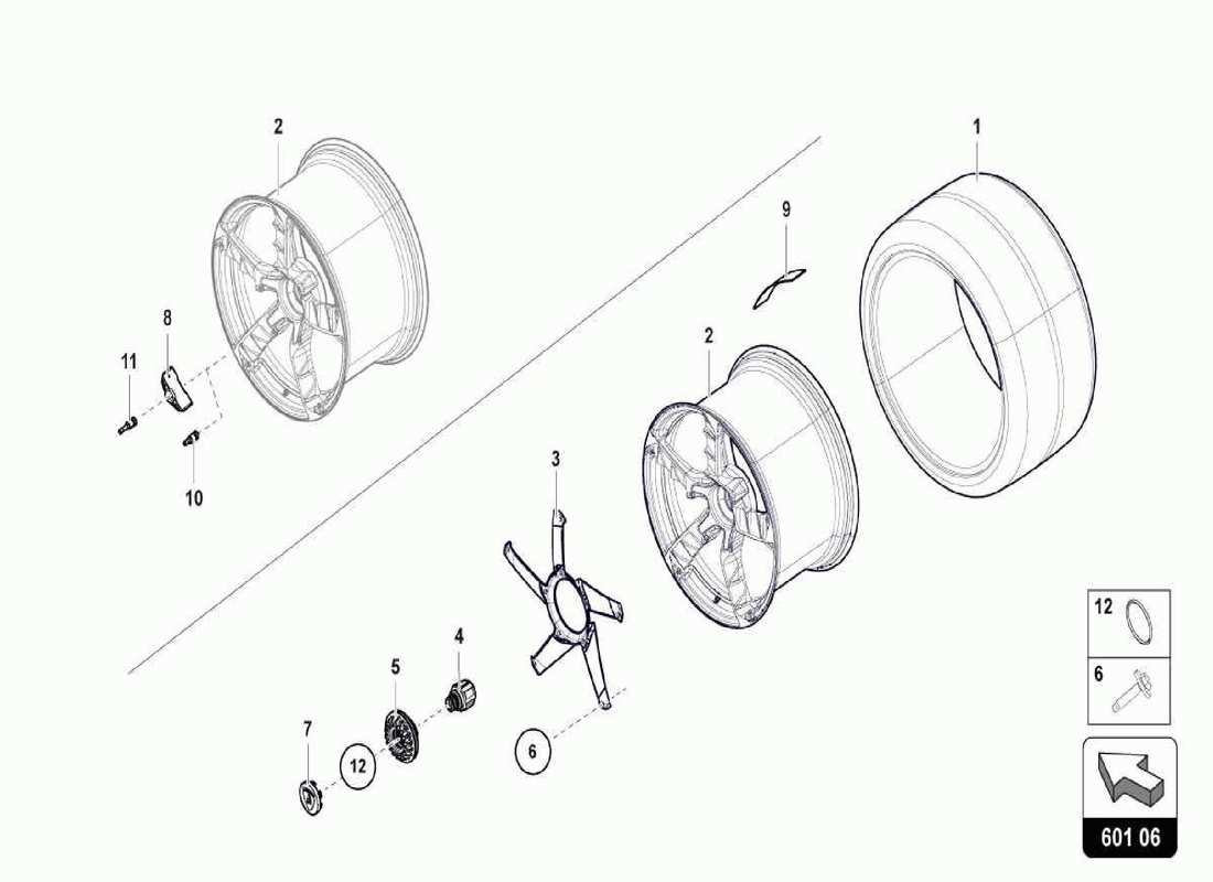 lamborghini centenario spider pneumatici diagramma delle parti