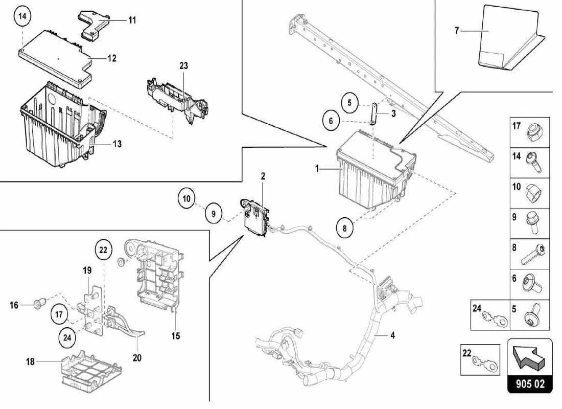 lamborghini centenario spider impianto elettrico di accensione diagramma delle parti