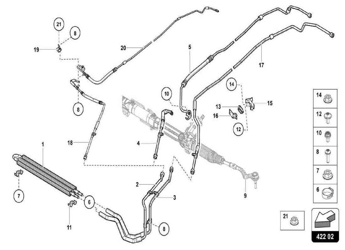 lamborghini centenario spider servosterzo diagramma delle parti