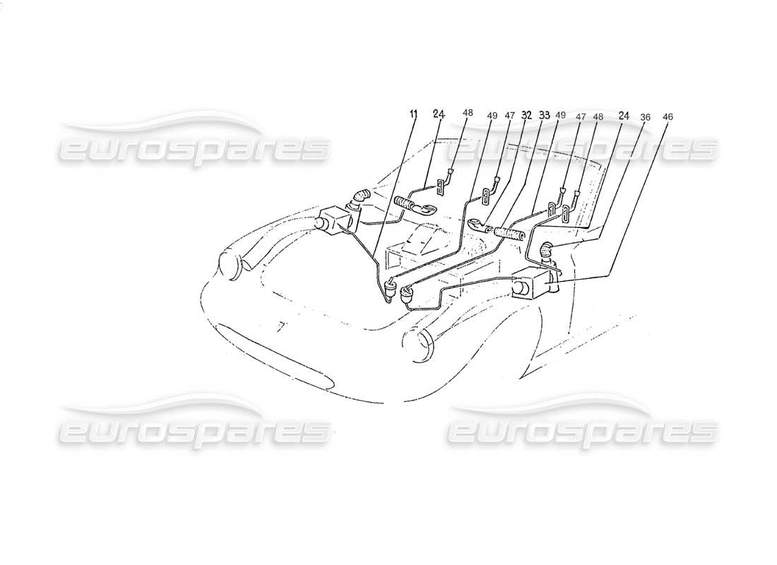 un diagramma delle parti dal catalogo delle parti ferrari 275 (pininfarina coachwork)