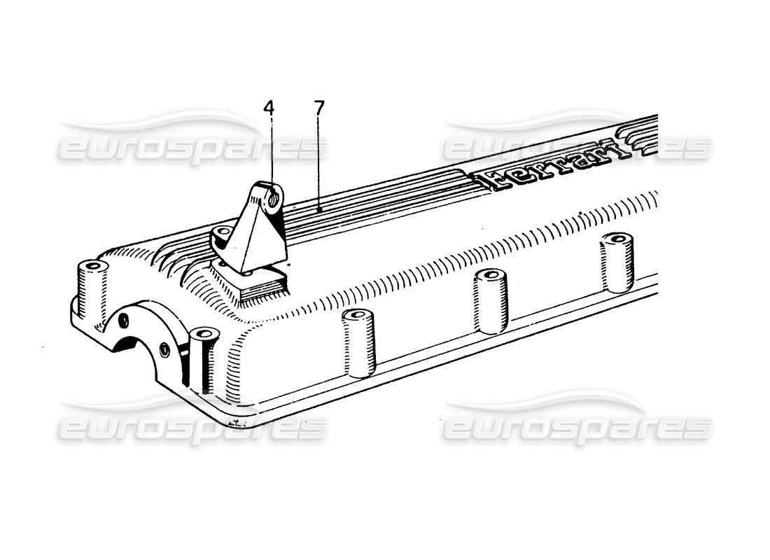 ferrari 275 gtb/gts 2 cam diagramma delle parti delle testate (modelli con guida a destra).