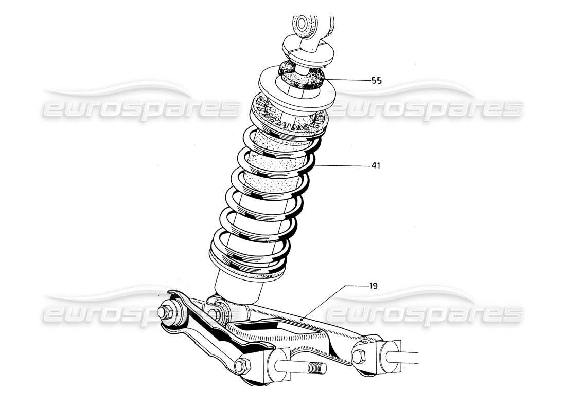 ferrari 275 gtb/gts 2 cam sospensione posteriore - schema delle parti dei modelli con guida a sinistra