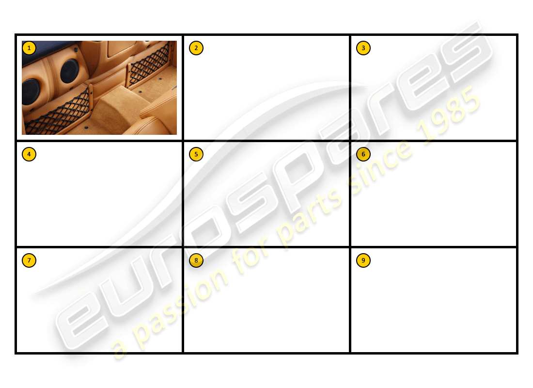 ferrari f430 spider (accessories) attrezzatura: bagaglio, diagramma della parte di contenimento