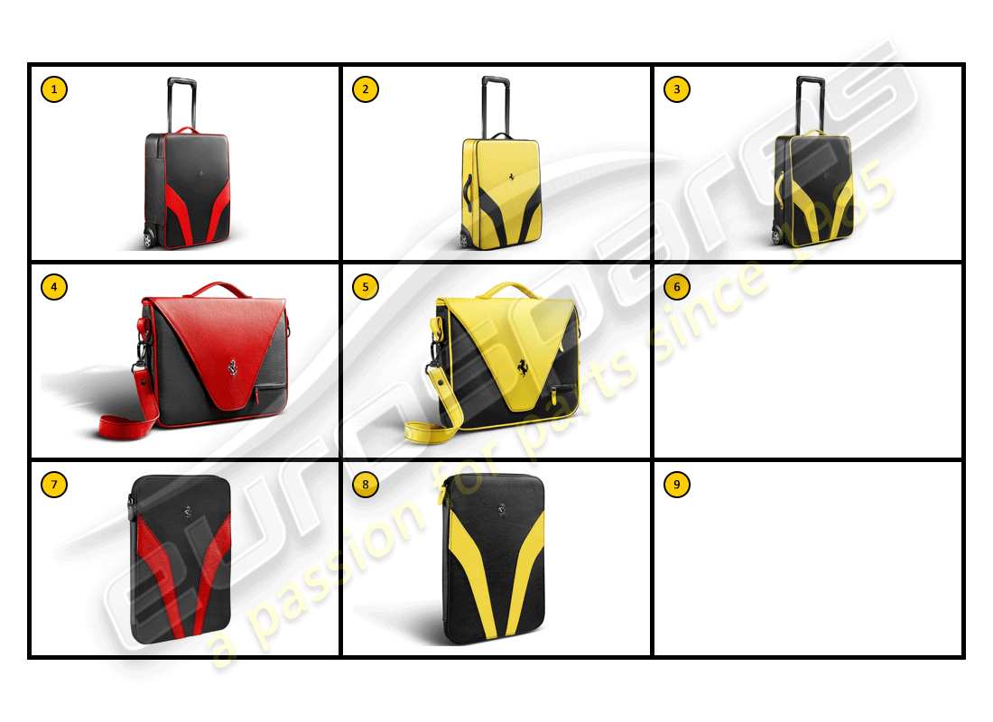 ferrari f430 spider (accessories) attrezzatura: bagagli, diagramma delle parti carfit