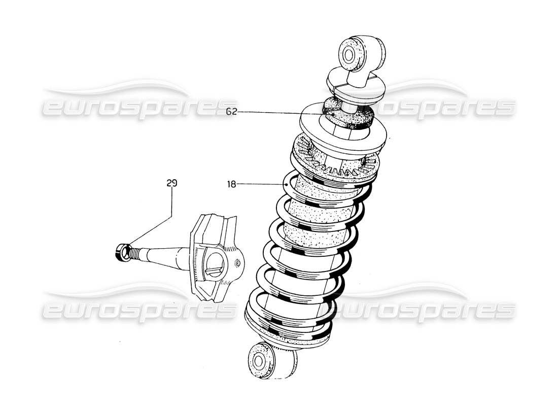 ferrari 275 gtb/gts 2 cam sospensioni anteriori - schema delle parti dei modelli con guida a sinistra