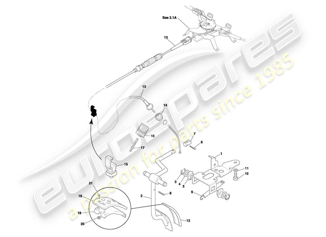 un diagramma delle parti dal catalogo delle parti aston martin db7 vantage (2002)