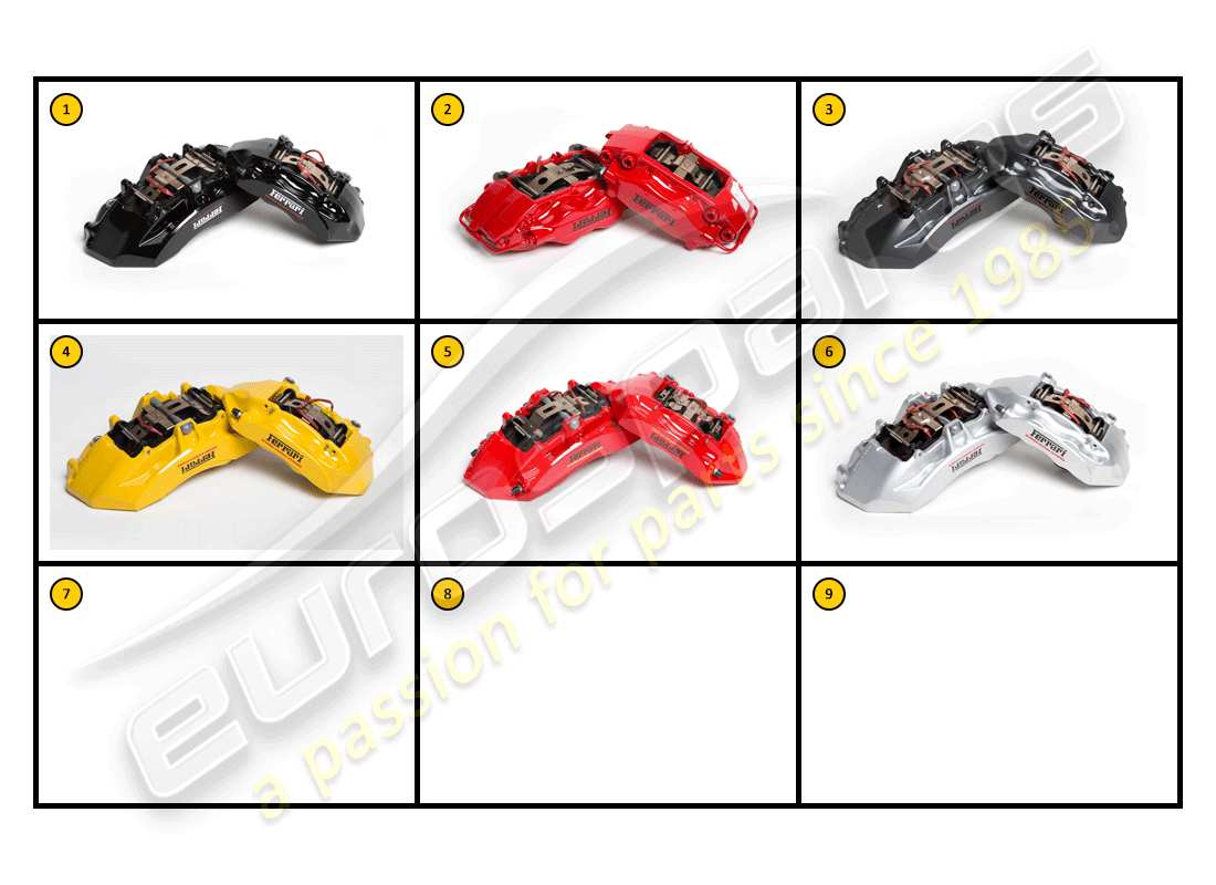 ferrari california (accessories) esterno: pinze diagramma delle parti