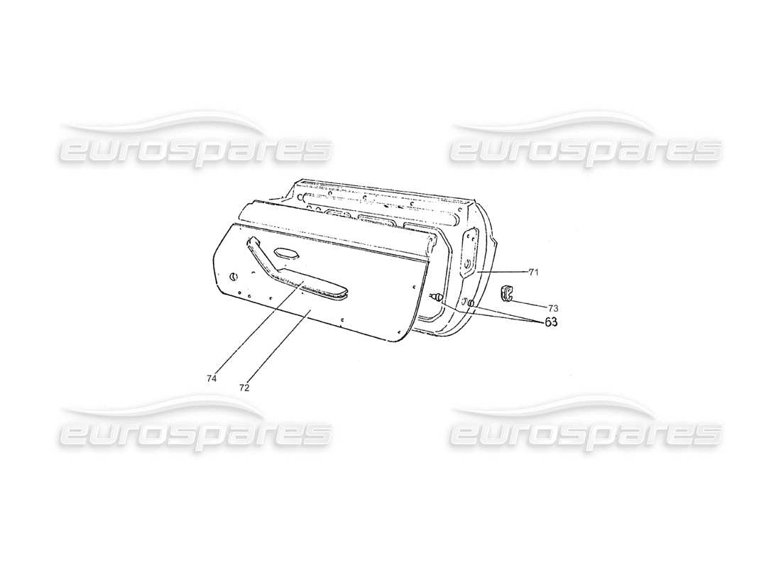 ferrari 275 (pininfarina coachwork) diagramma delle parti del gruppo porte