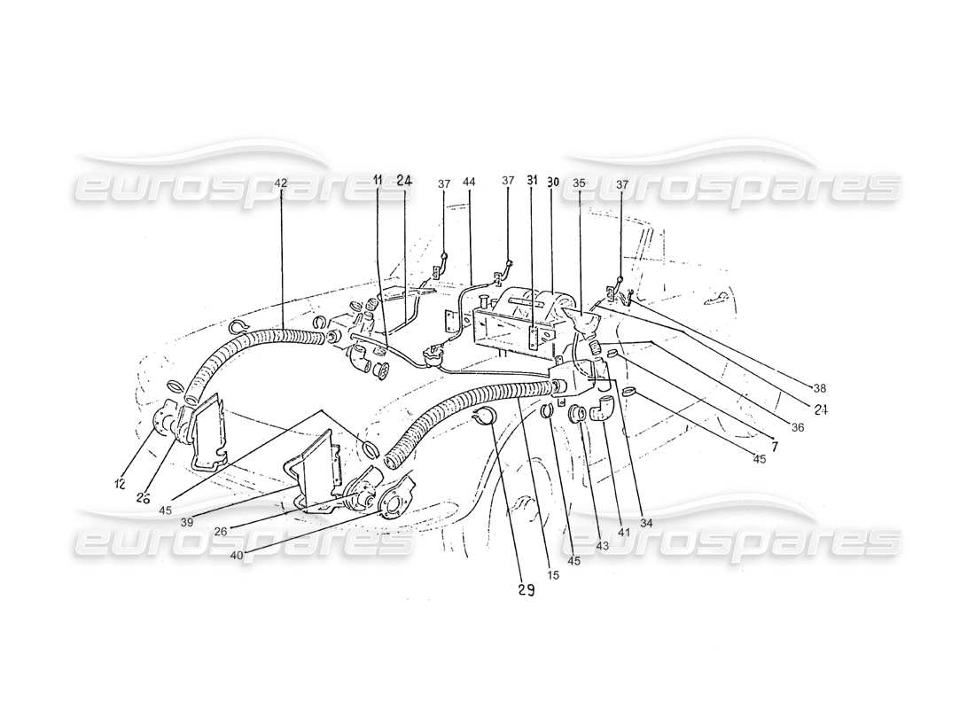 ferrari 275 (pininfarina coachwork) diagramma delle parti del gruppo riscaldatore aerazione