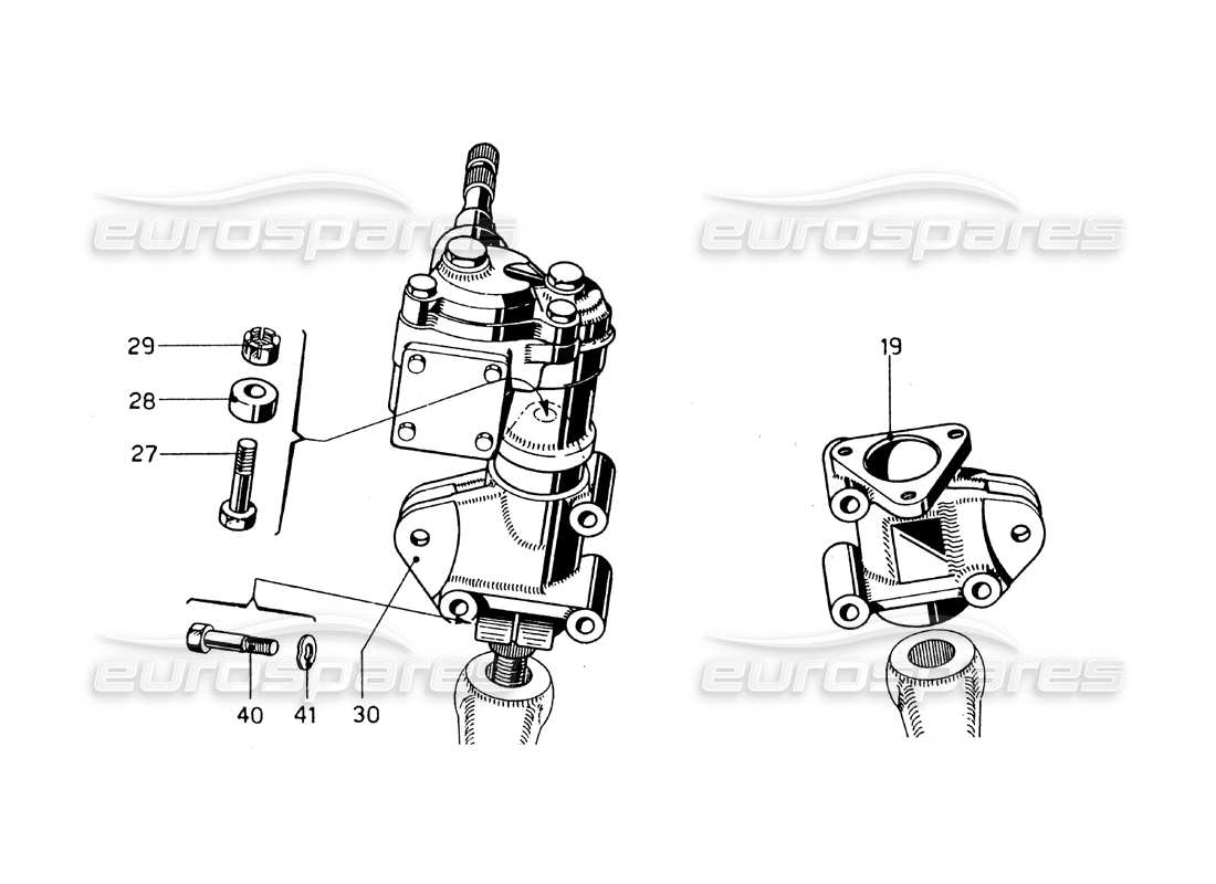 ferrari 275 gtb/gts 2 cam sterzo e leve - schema delle parti dei modelli con guida a destra