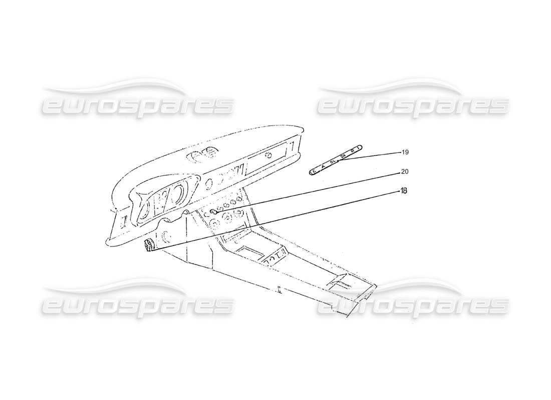 ferrari 275 (pininfarina coachwork) gruppo interuttori - bocchette ventilazione e accessori vari su mobiletto sotto plancia diagramma delle parti