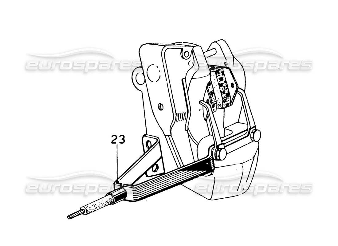 ferrari 275 gtb/gts 2 cam sistema frenante - schema delle parti del freno a mano (rhd).