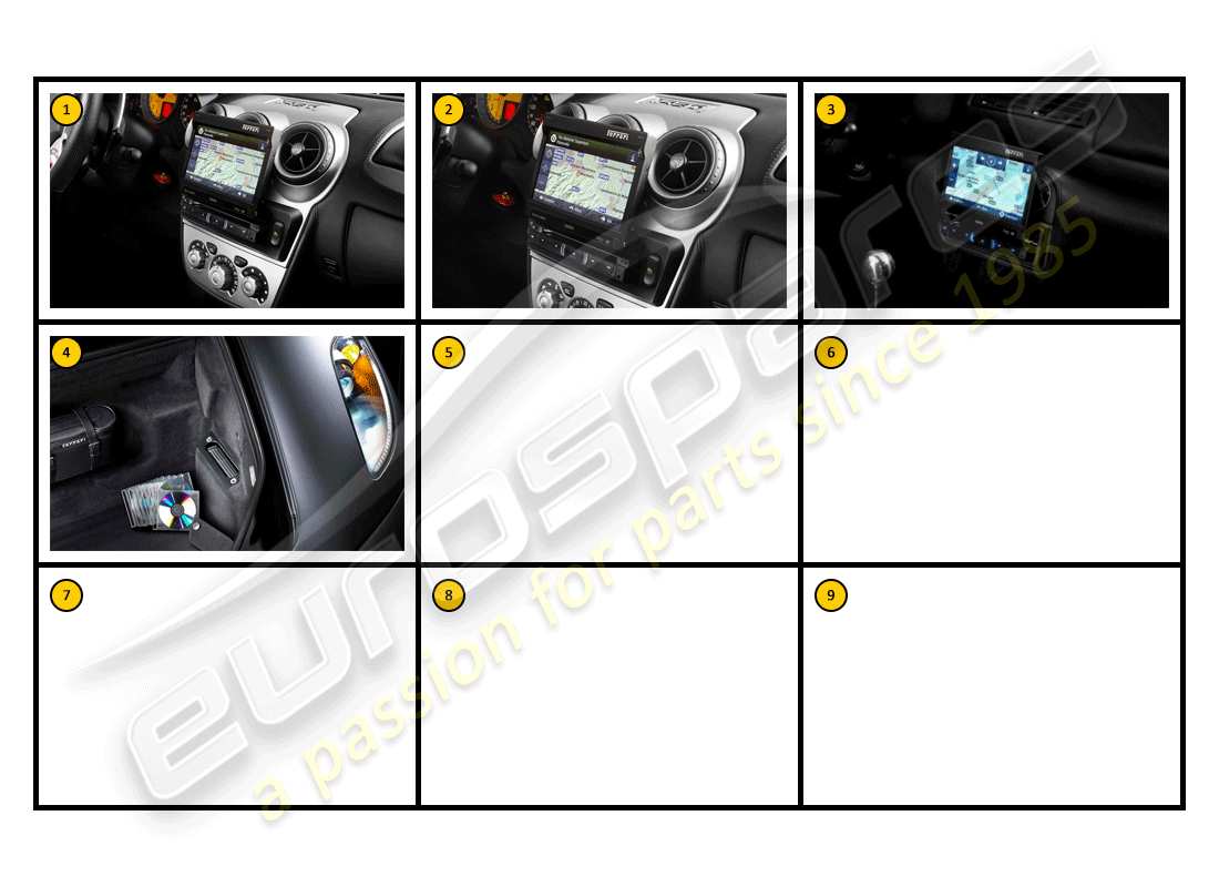 ferrari f430 spider (accessories) equipaggiamento: intrattenimento in auto diagramma delle parti