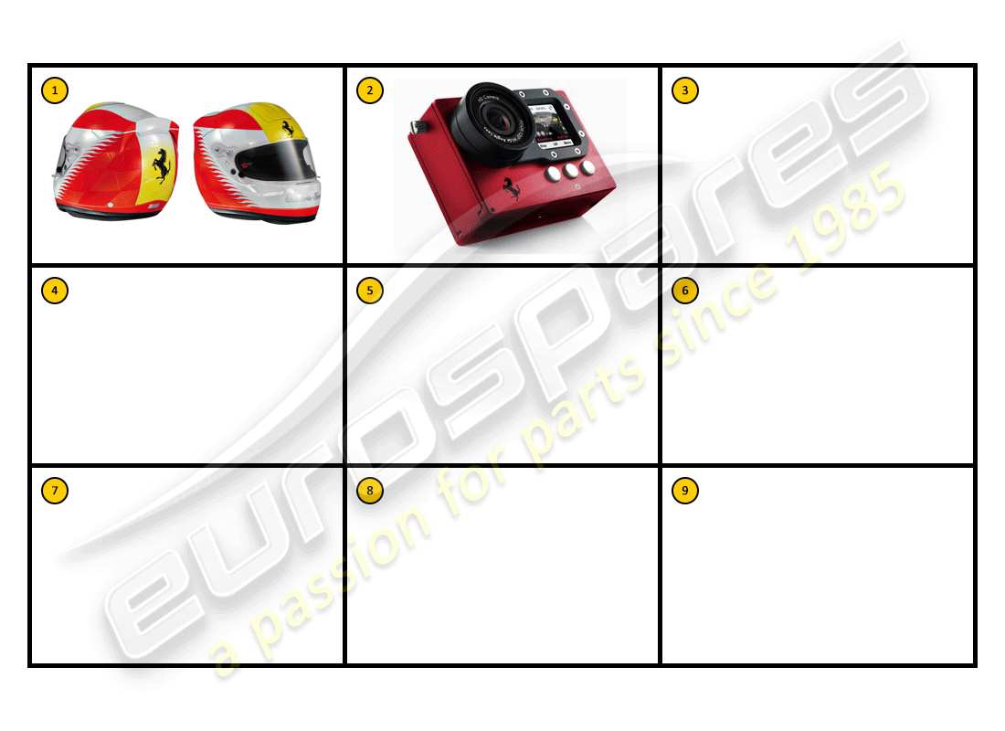 ferrari ff (accessories) racing - schema delle parti generali