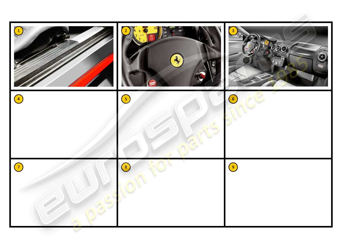 ferrari f430 spider (accessories) interno - generale diagramma delle parti