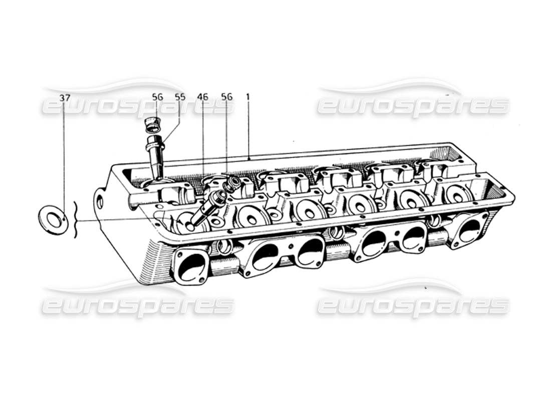 ferrari 275 gtb/gts 2 cam testate cilindri (modelli con guida a sinistra) diagramma delle parti